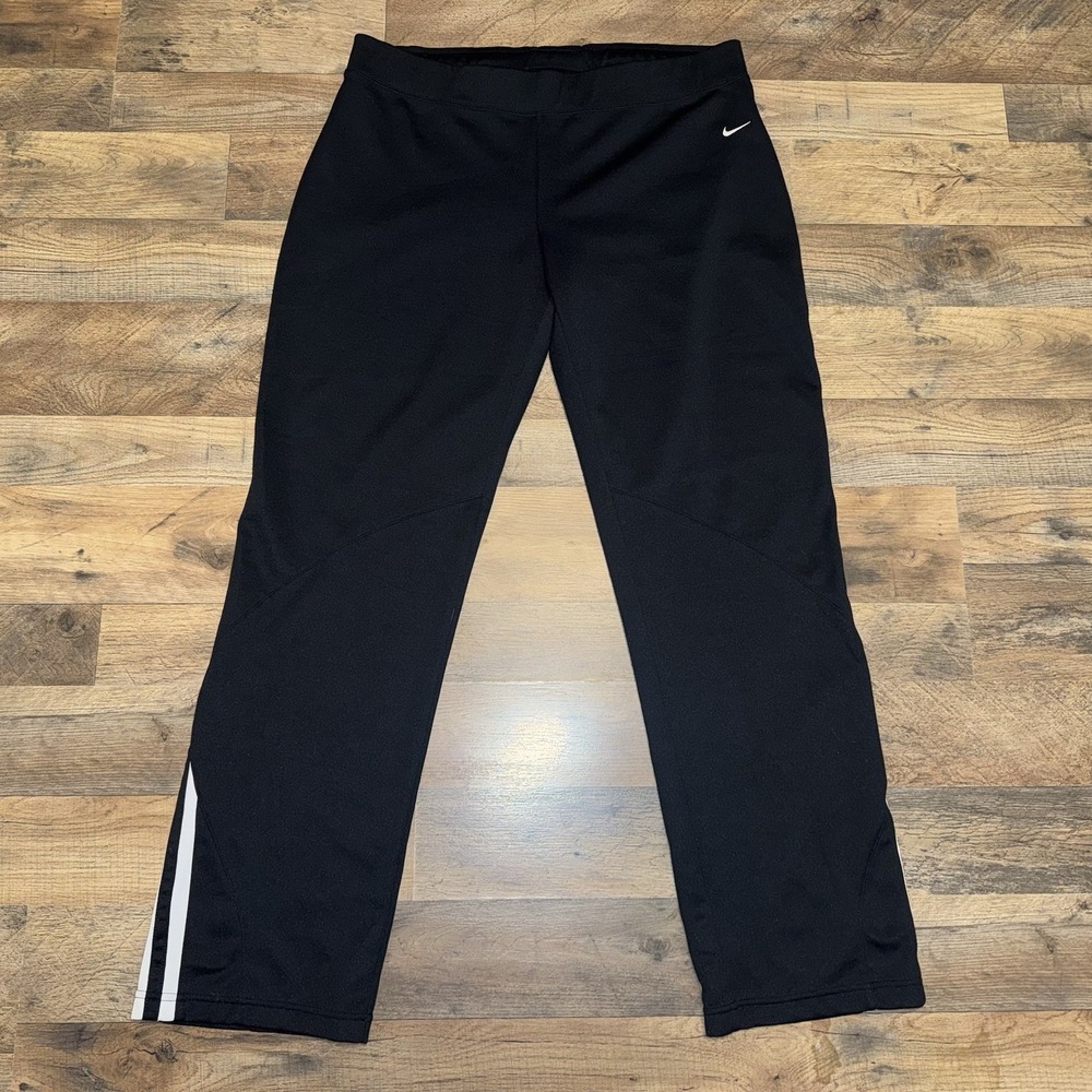 Vintage Nike Athletic Track Pants Black Size XL Women's Y2K